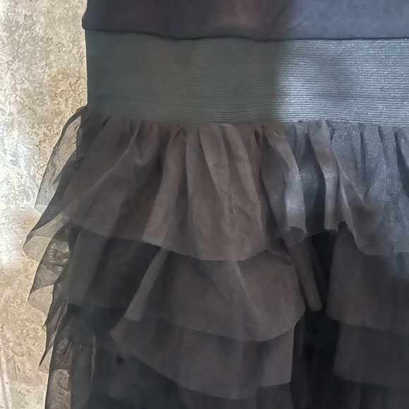 Mini black dress sz L Miley Cyrus  Max Azria sz L tutu racerback - Picture 4 of 4